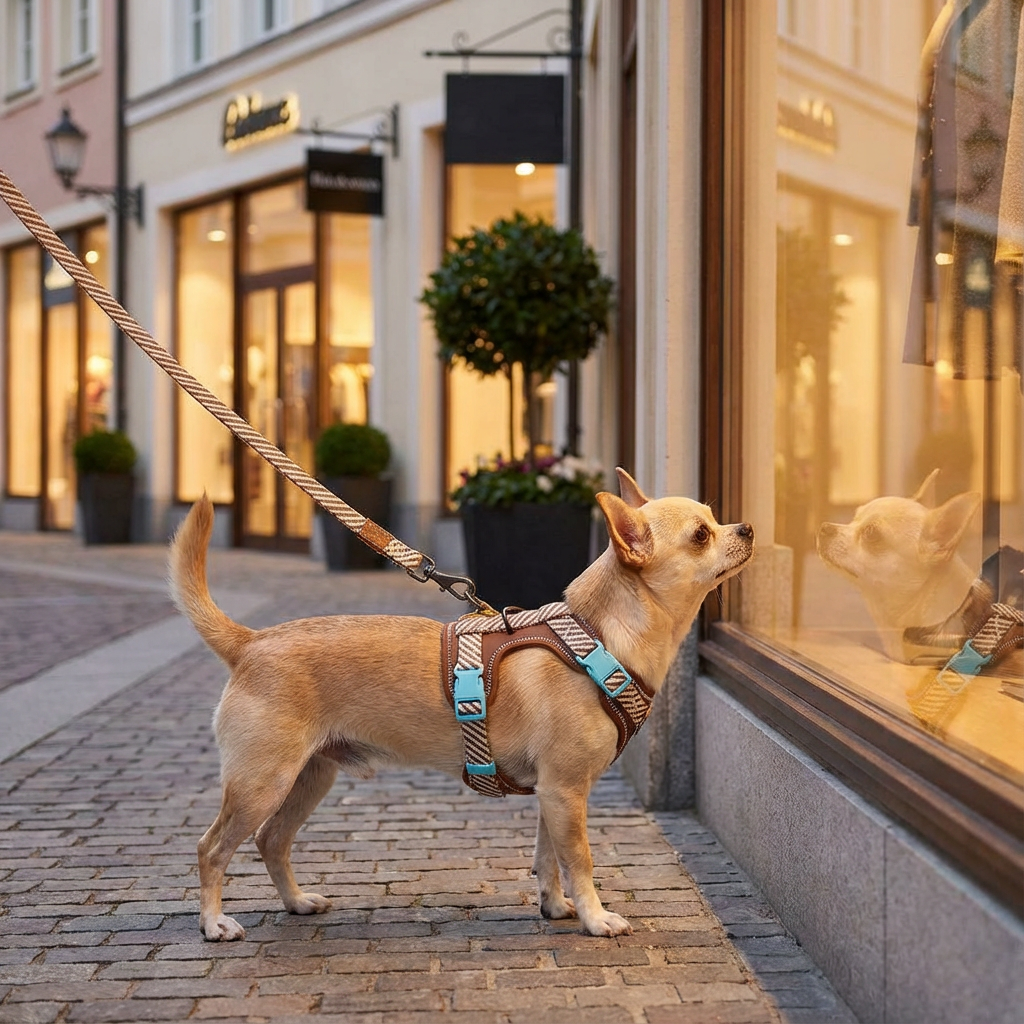 Classic Plaid Comfort Pet Harness Set