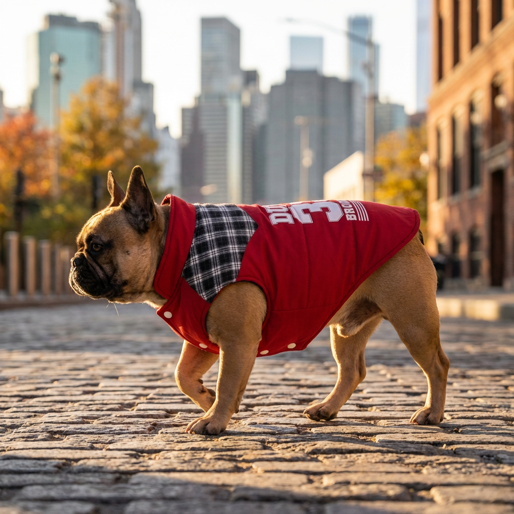 Brooklyn Dude Plaid Dog Jacket