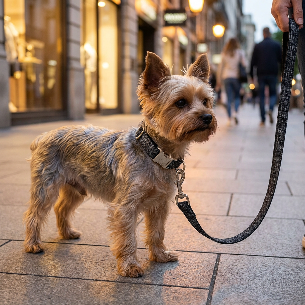 The Black Suit Dog Collar & Leash