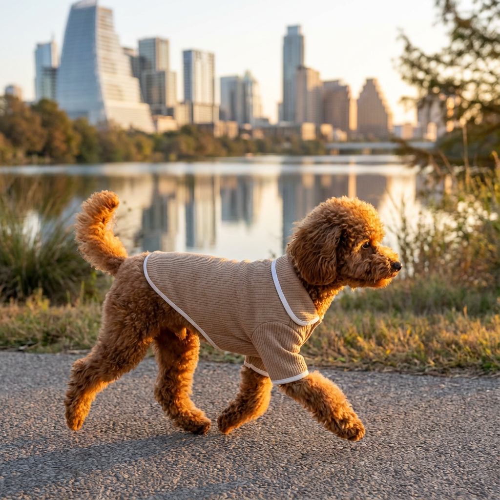 Lapel Collar Knit Dog Sweater