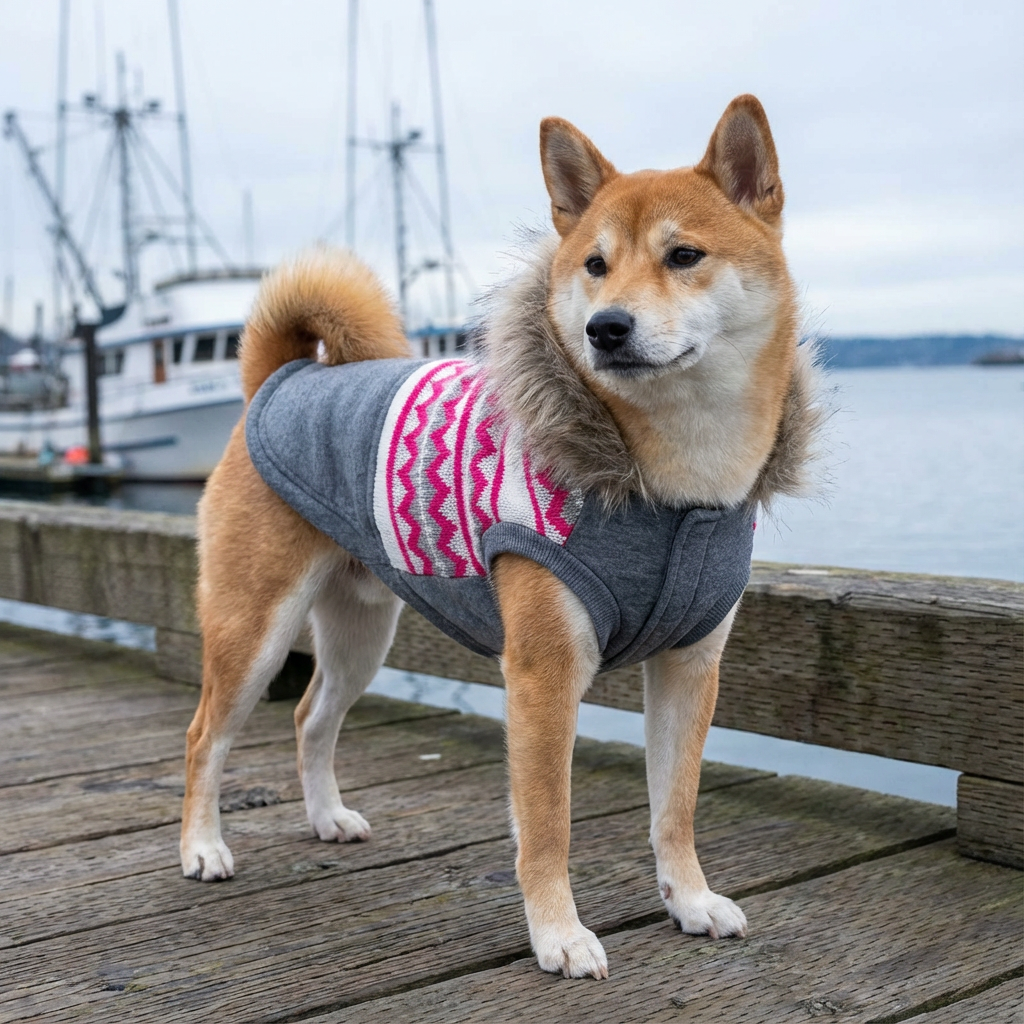 High Roller Fur Collar Trench Coat