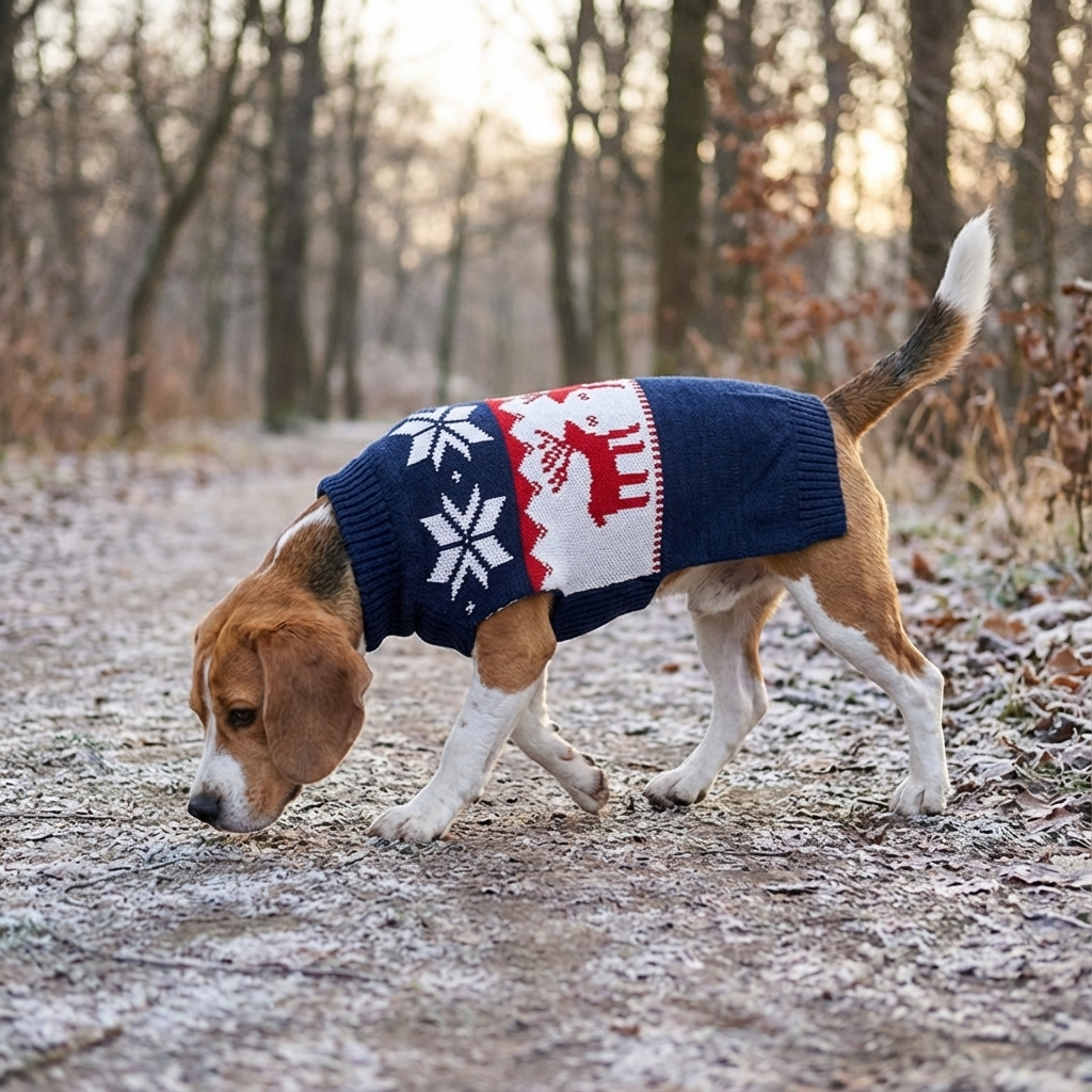 Festive Christmas Dog Sweater