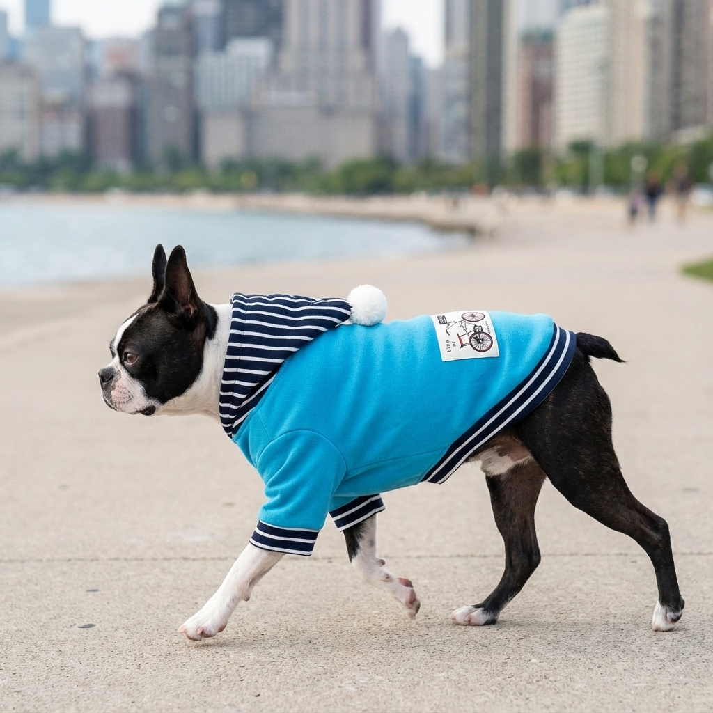 Riding Solo Striped Dog Sweater
