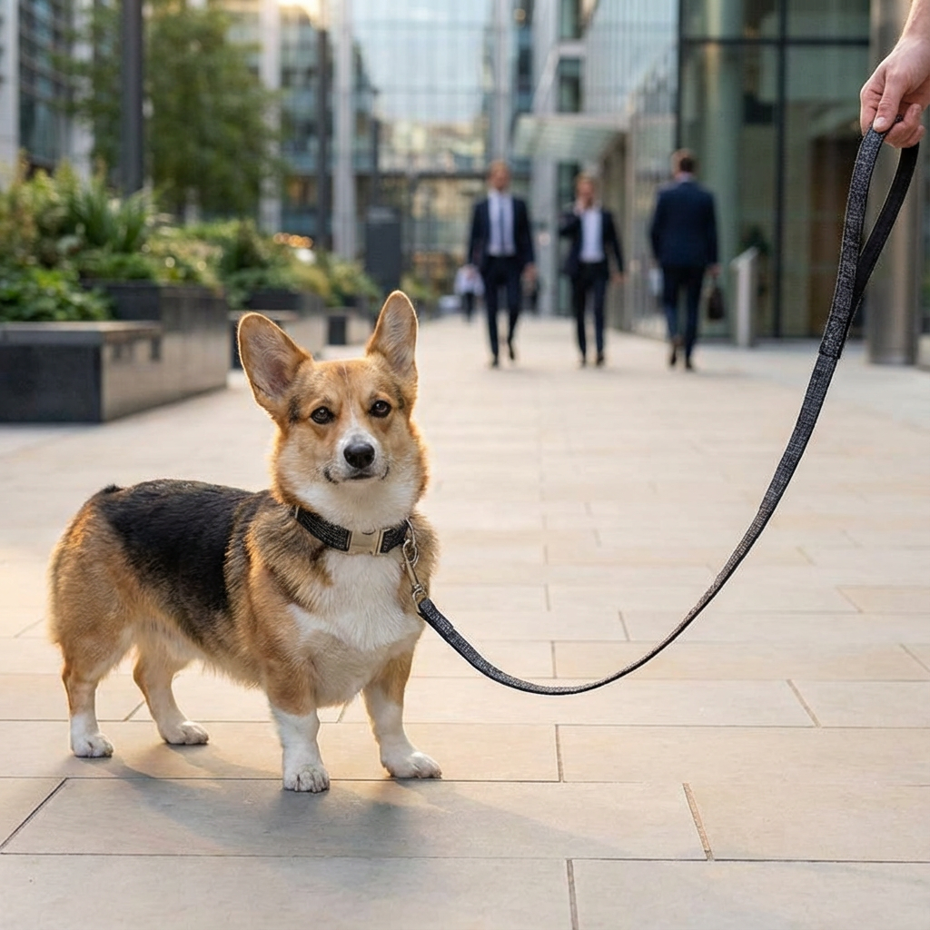 The Black Suit Dog Collar & Leash
