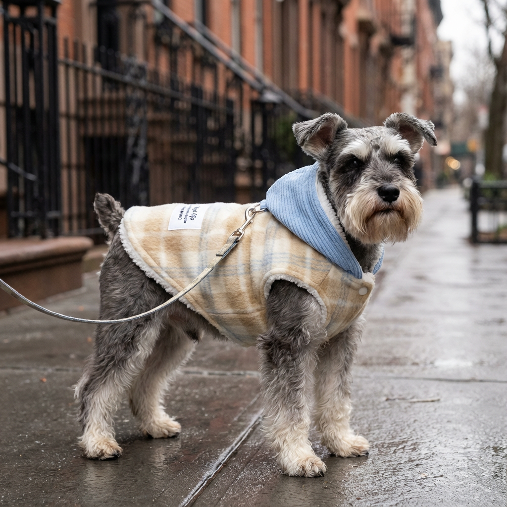 Checkered Hooded Pet Vest