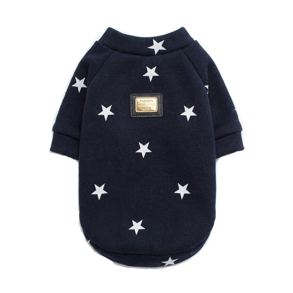 Cozy Star-Print Dog Pullover