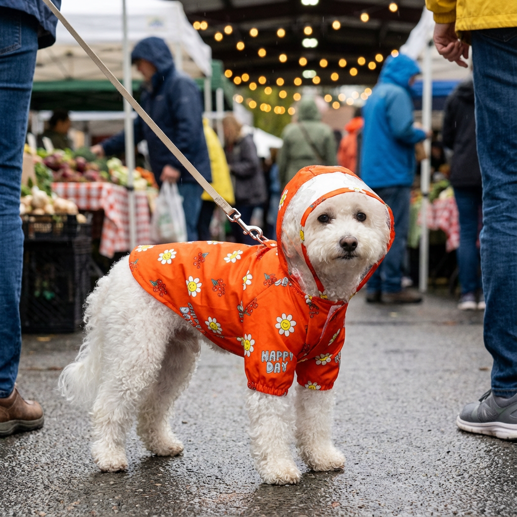 Crystal Clear Hooded Dog Raincoat