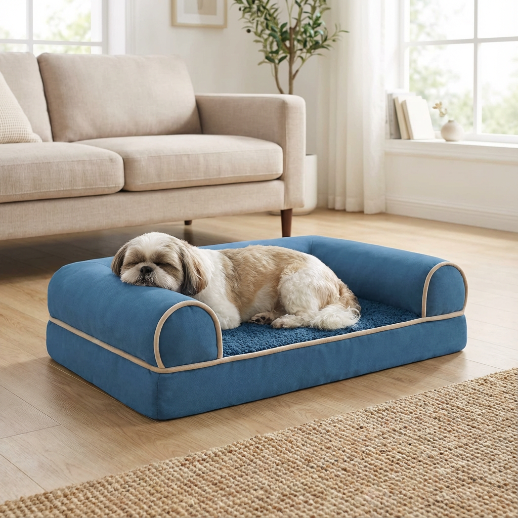 Plush Orthopedic Pet Bed Lounge