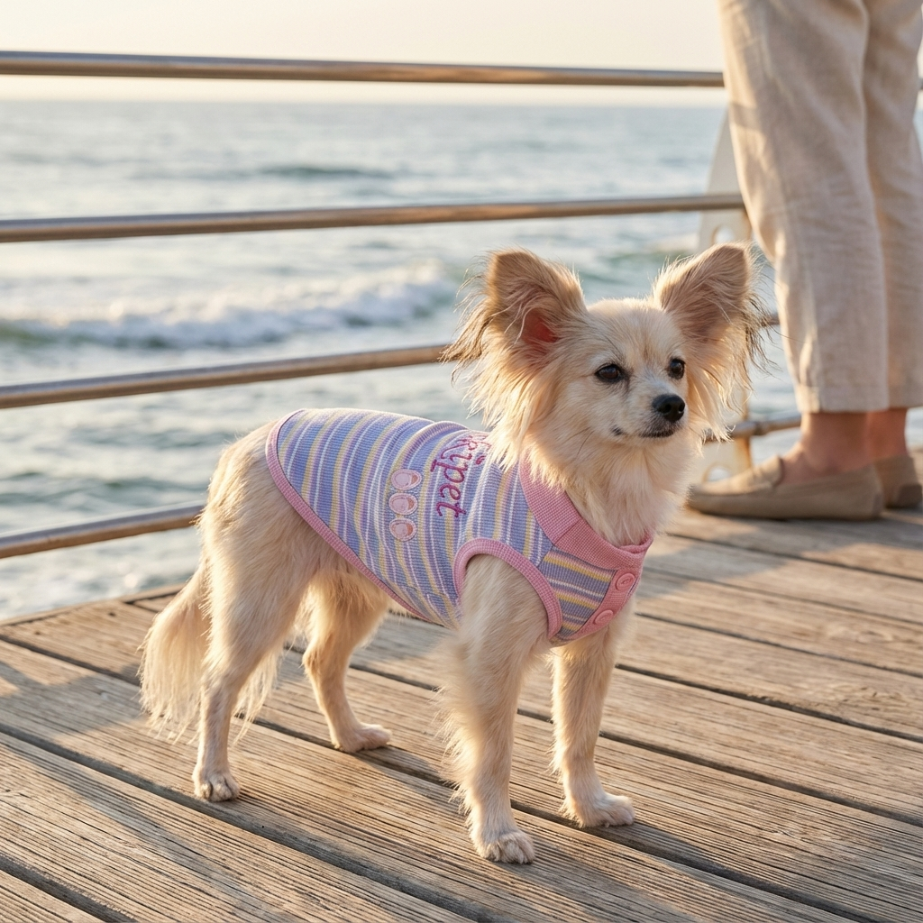 SunStripe Dog Polo
