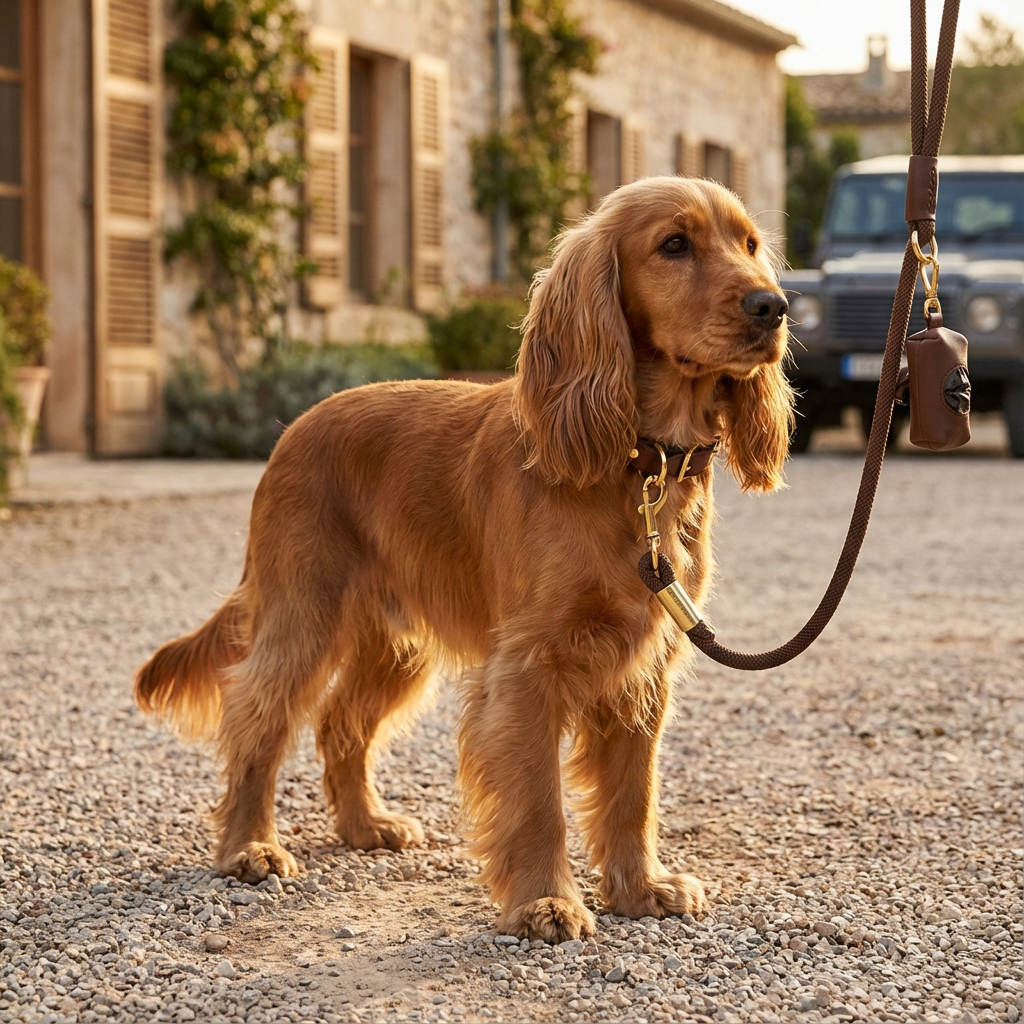 Classic Leather Dog Collar Set