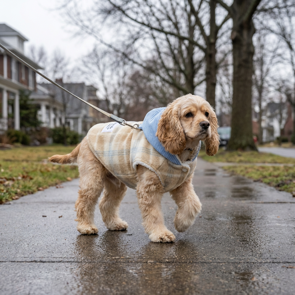 Checkered Hooded Pet Vest