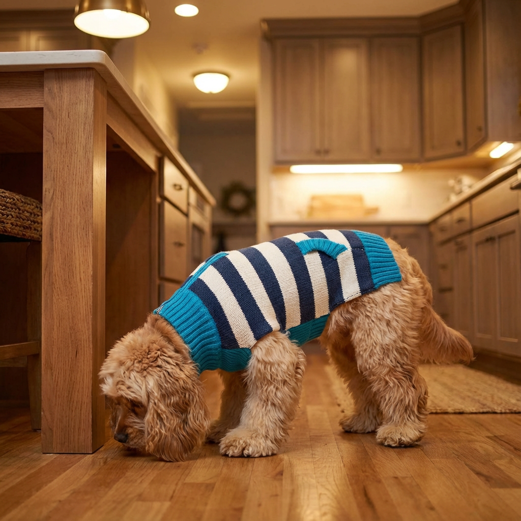 Two-Tone Zipper Dog Sweater