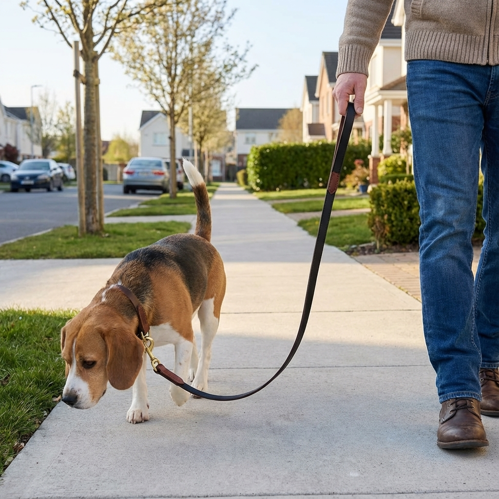 Genuine Leather Dog Leash - Strong & Durable