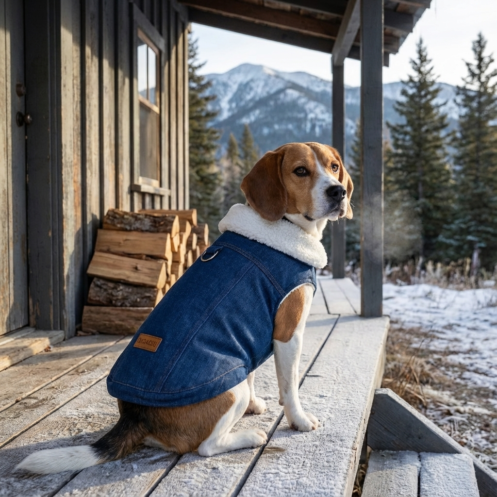 Chic Corgi Denim Dog Coat