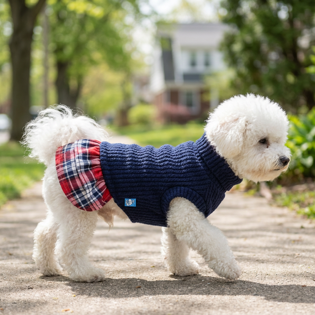 Plaid Skirt Princess Dog Dress