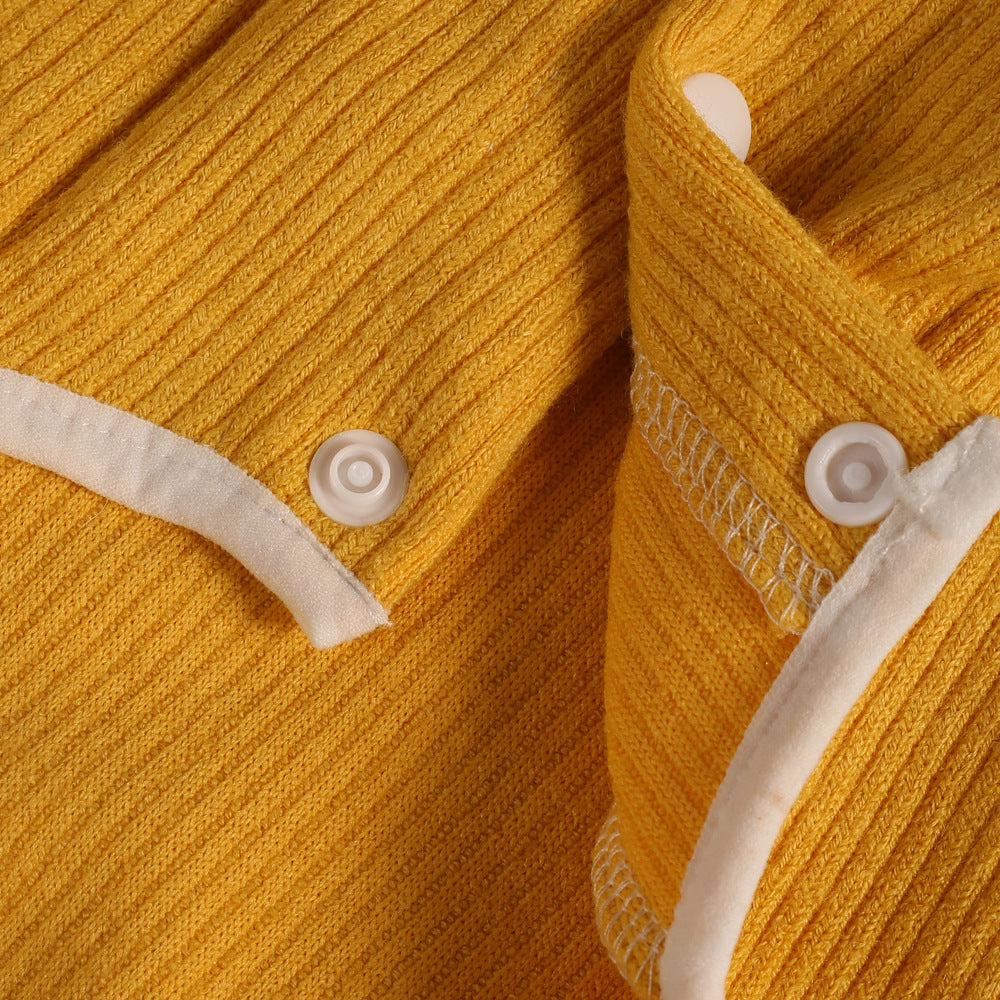 Lapel Collar Knit Dog Sweater