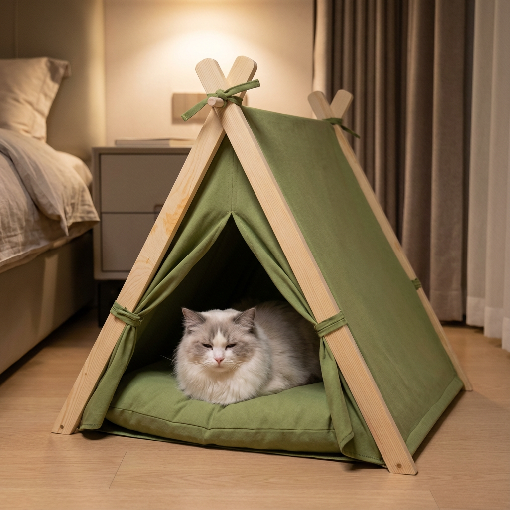 4-Season Washable Pet Tent Bed
