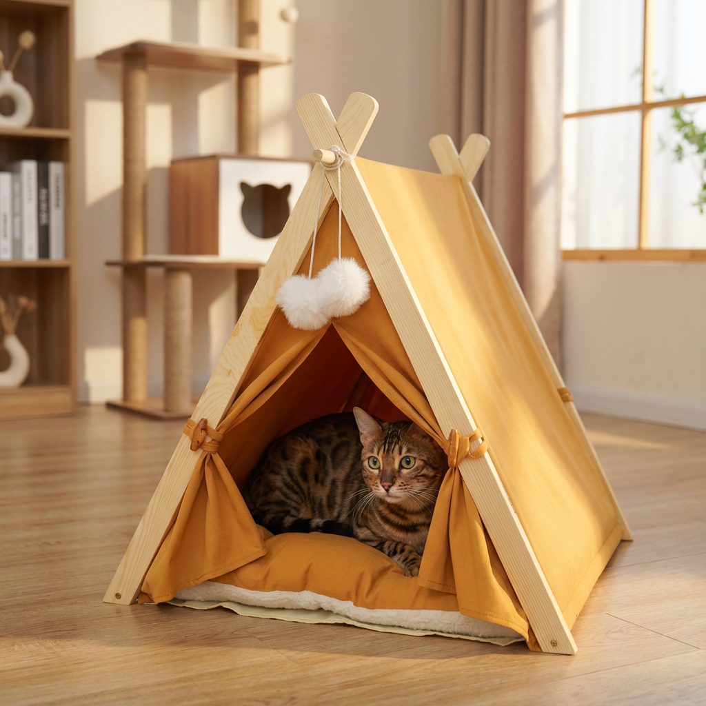 4-Season Washable Pet Tent Bed