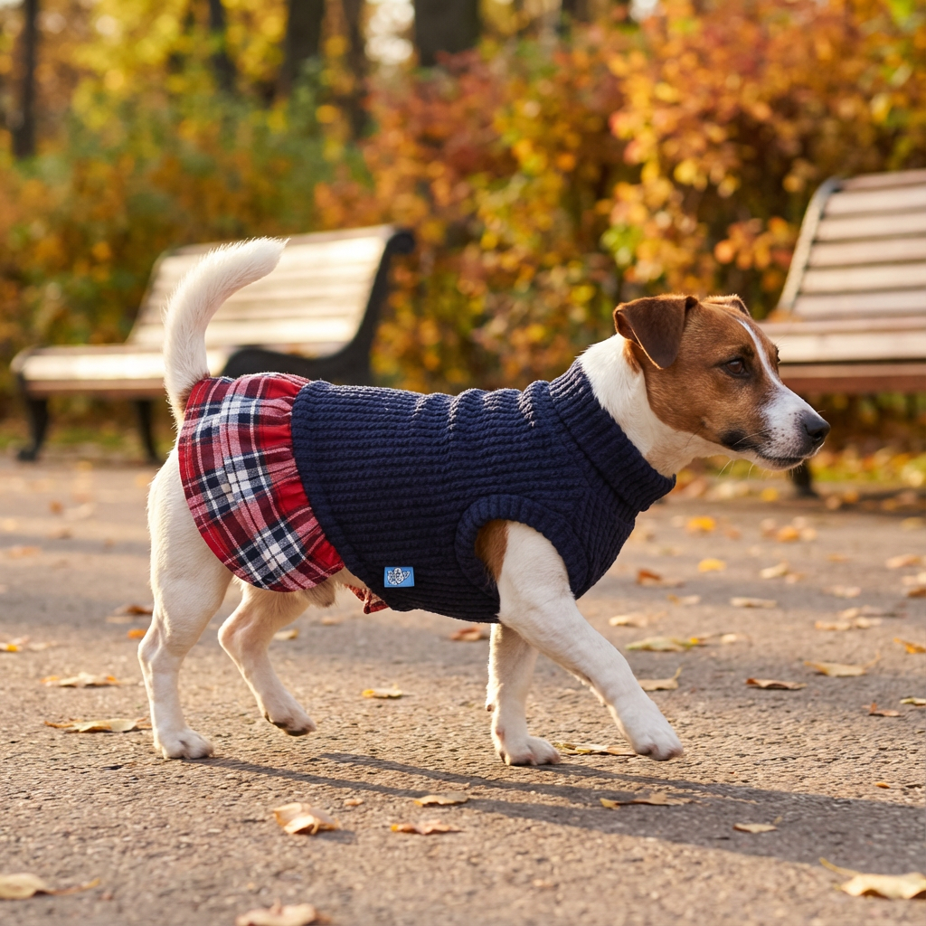 Plaid Skirt Princess Dog Dress