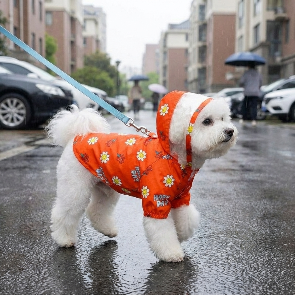 Crystal Clear Hooded Dog Raincoat