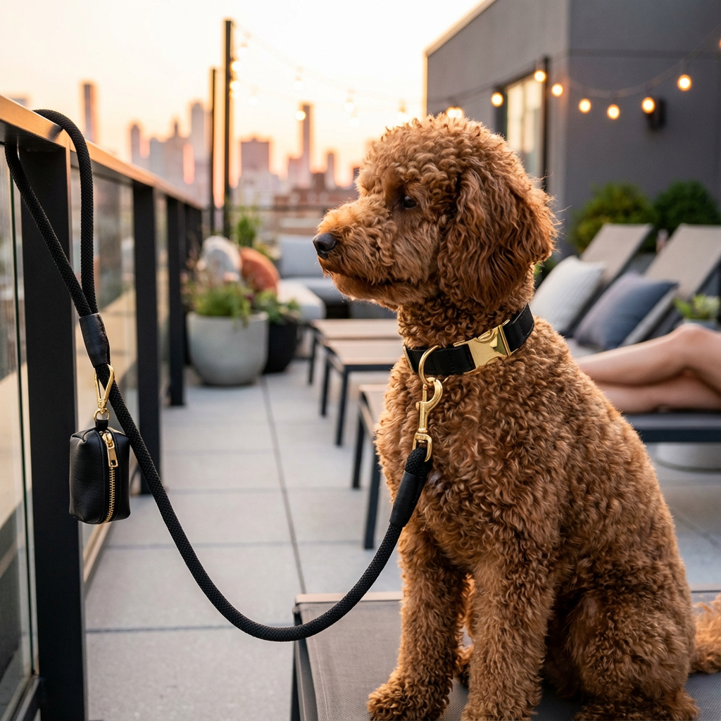 Classic Leather Dog Collar Set
