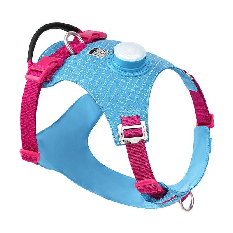 Dogs and Cats Boutique 11 Blue / L Dog Chest Harness Traction LED Outdoor Night Light (To Get Done)