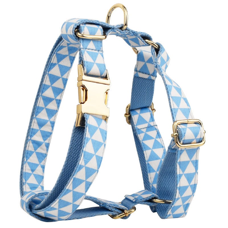 Dogs and Cats Boutique 11 Dog Vest / L Blue Triangular Ring Rope Bow Vest Pet Dog (To Get Done)