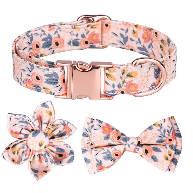 Dogs and Cats Boutique 12 Detachable Hexapetalous Flowers Dog Collar (To Get Done)