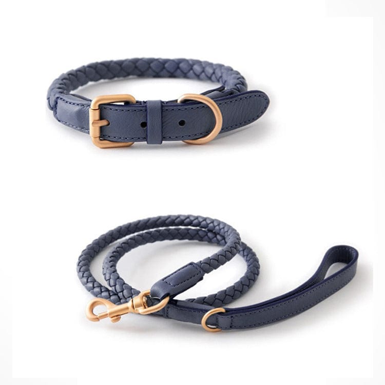 Dogs and Cats Boutique 12 Woad blue Set / L High-end Large Dog Collar Sturdy Netflix Ke Foundation Hair Pet (To Get Done)