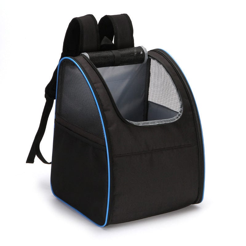 Dogs and Cats Boutique 13 Black blue Mesh Breathable Foldable Pet Backpack (To Get Done)