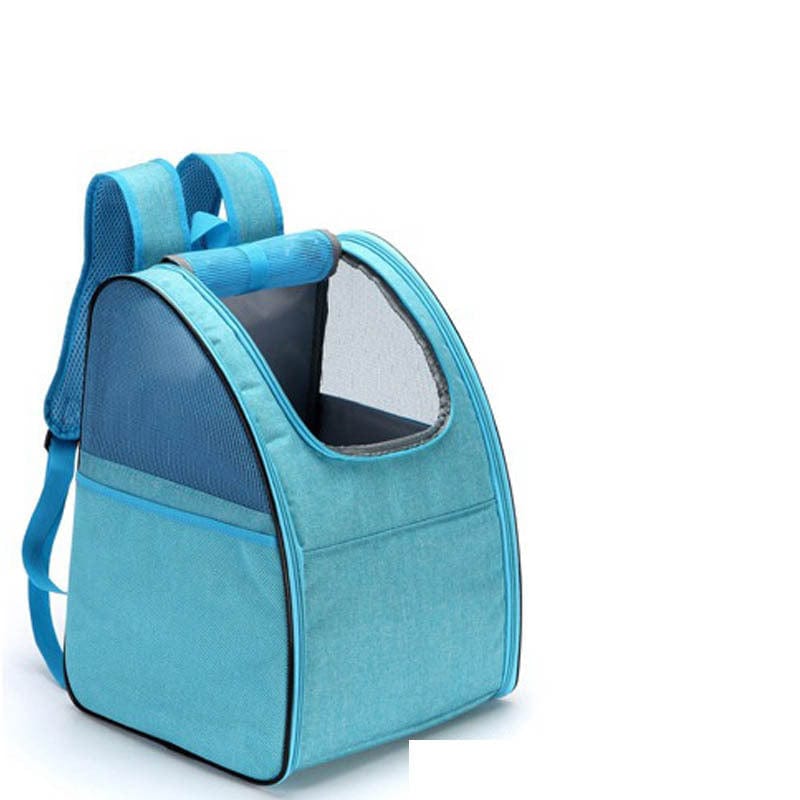Dogs and Cats Boutique 13 Light Blue Mesh Breathable Foldable Pet Backpack (To Get Done)