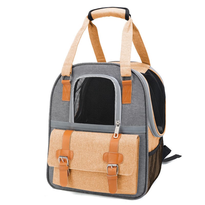 Dogs and Cats Boutique 13 Orange Pet Backpack Cat Hand Carrying Cage Out Small And Medium-sized Dogs Dog Breathable Large Capacity Backpack Portable Bag (To Get Done)