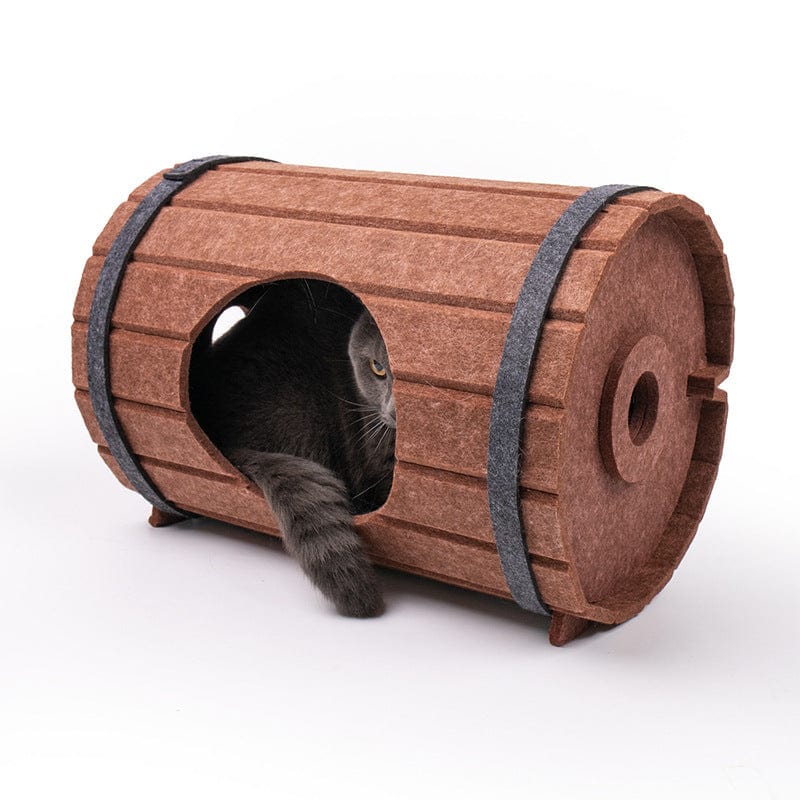 Dogs and Cats Boutique 16 Wine Barrel Pet Bed Assembled Wine Barrel Pet Bed Felt Board Cat Nest (To Get Done)