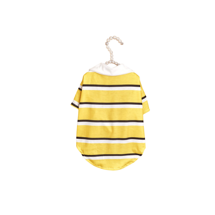 Dogs and Cats Boutique 3 Yellow / L Sporty Stripe Pet Polo