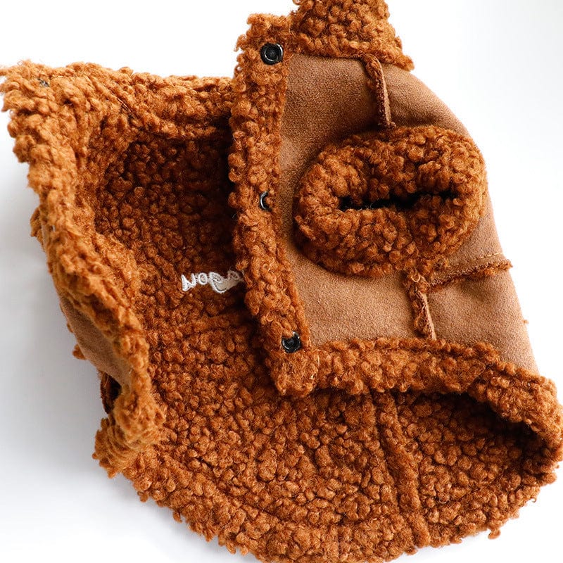 Dogs and Cats Boutique 5 Dog Clothes Autumn And Winter Clothes Cat Padded Coat Vest Peach Skin Velvet (To Get Done)