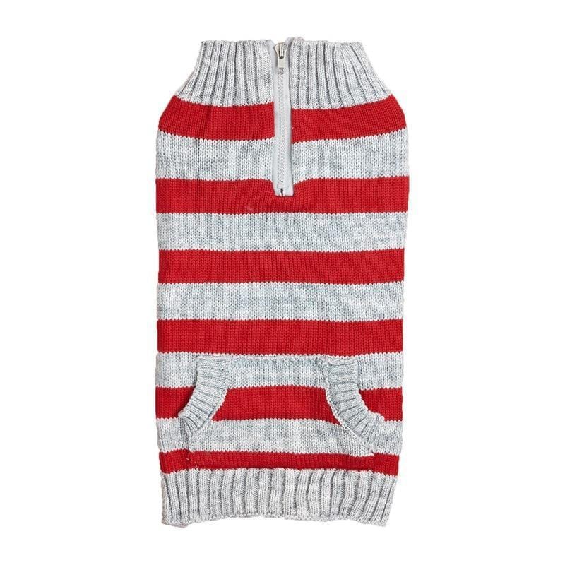 Dogs and Cats Boutique 6 Contrast Color Horizontal Zipper Button Pocket Small And Medium-sized Dogs Sweater (To Get Done)