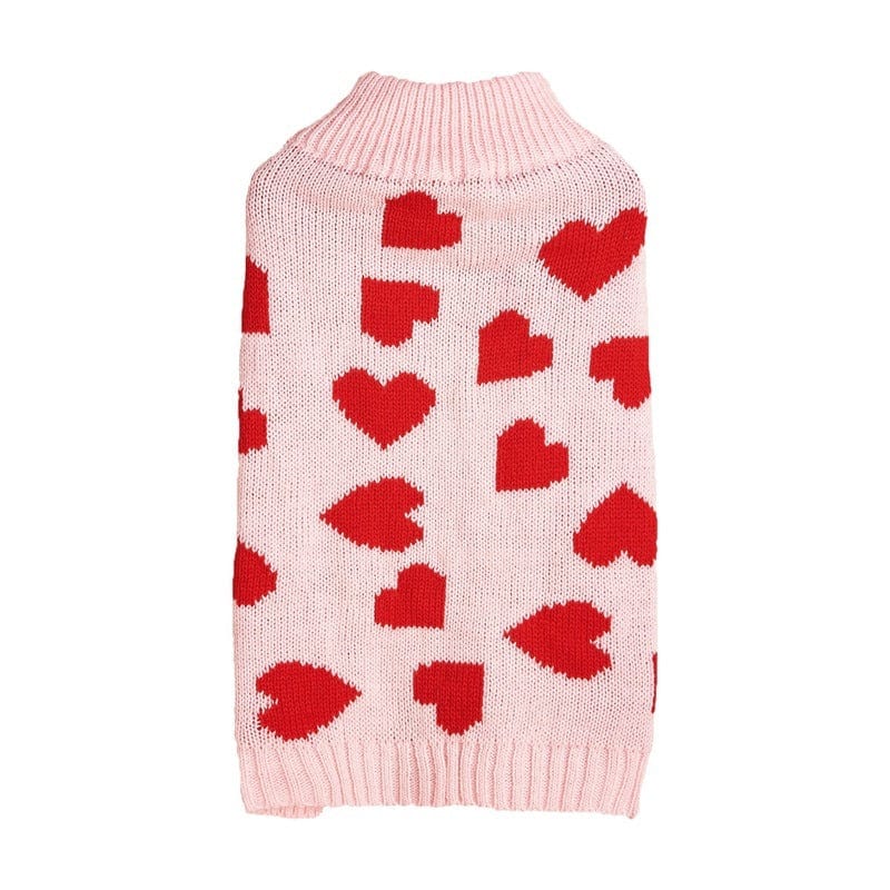 Dogs and Cats Boutique 6 Fashion Personality Bow Love Heart Dog Sweater (To Get Done)