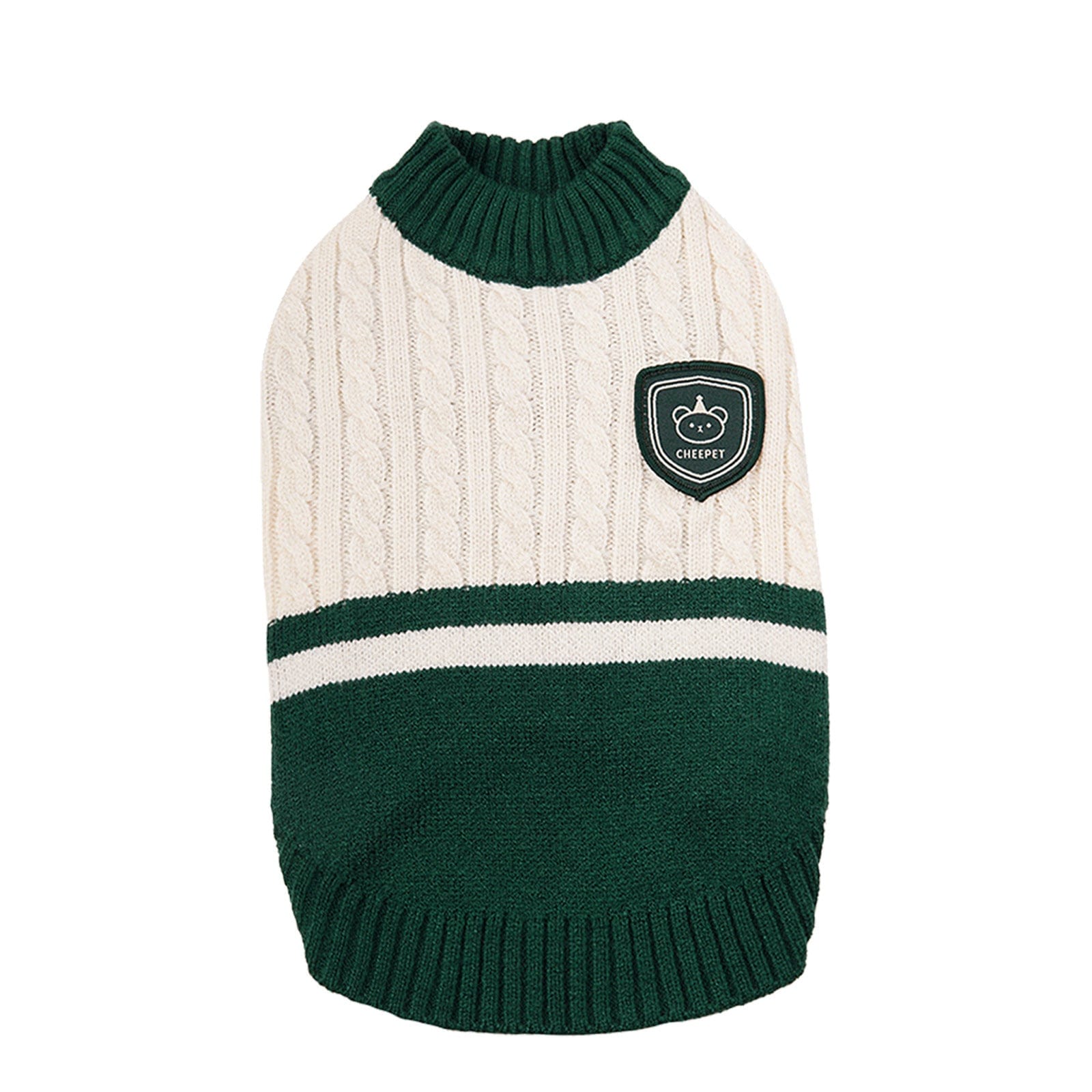 Dogs and Cats Boutique 6 Green / 2XL Preppy Style Dog Winter Warm Clothes Teddy Bichon Color Matching Sweater Small Dog Sleeveless Pet Clothes Wholesale (To Get Done)