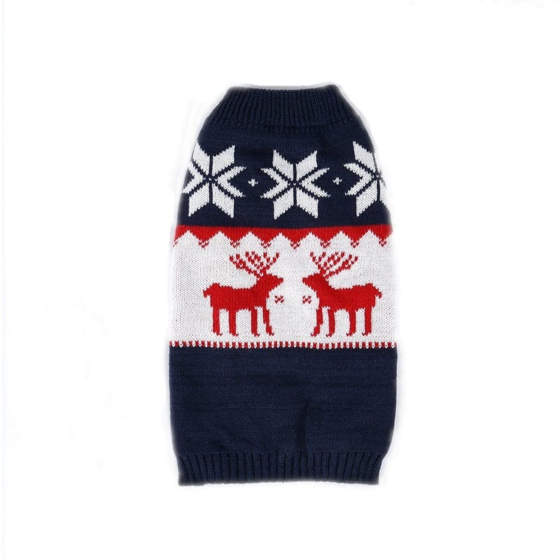 Dogs and Cats Boutique 6 Navy Blue / XS Fashion Personalized Christmas Dog Knitted Sweater (To Get Done)