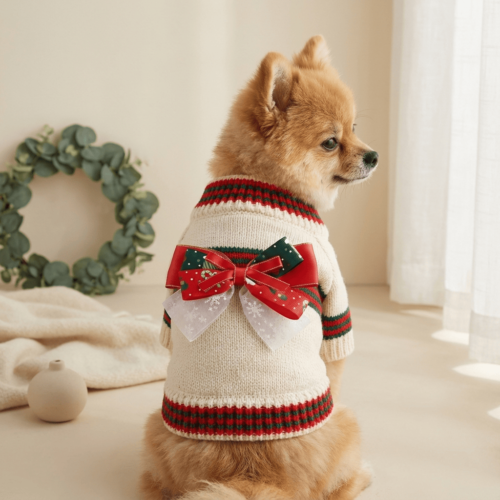 Dogs and Cats Boutique fall-winter-sweaters Rice / XS JollyPaws Christmas Sweater