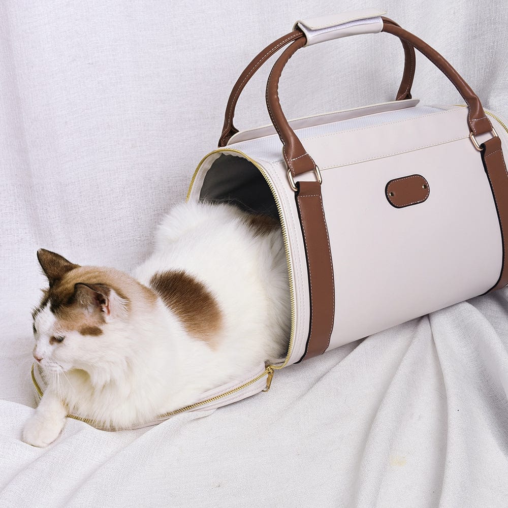 Dogs and Cats Boutique pet-bags White Chic Leather Pet Bag
