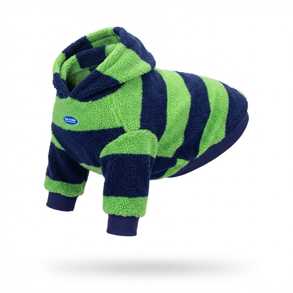 Dogs and Cats Boutique spring-summer-sweaters Nordic Stripe Sherpa Hoodie