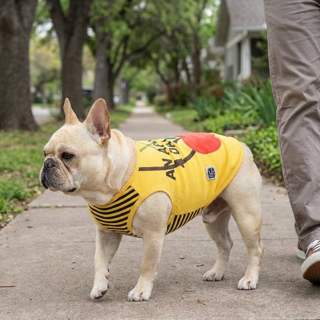Dogs and Cats Boutique spring-summer-t-shirts An Apple A Day Vest