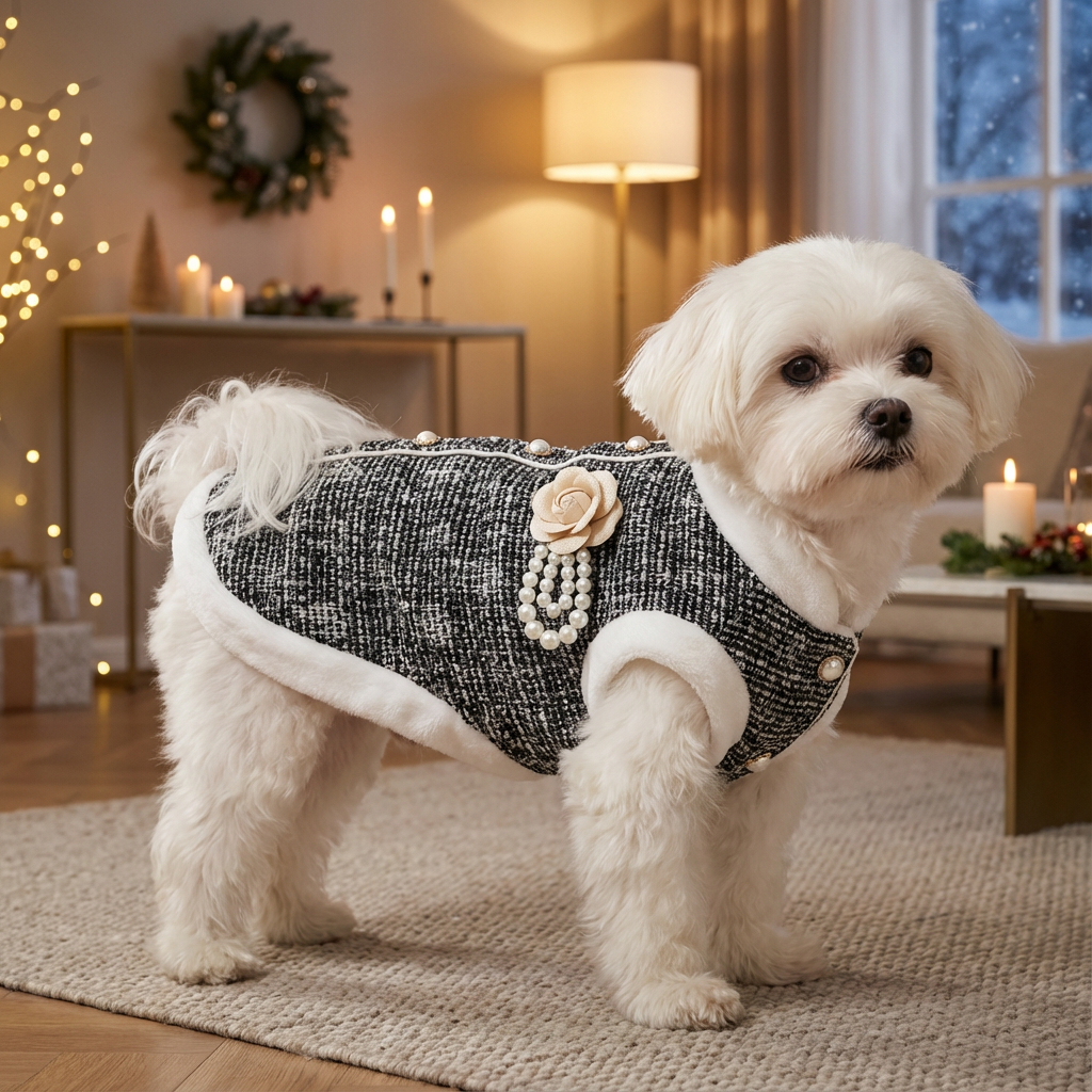 Pearl Fur Dog Jacket