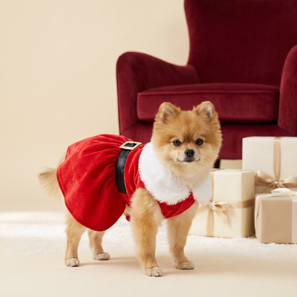 Festive Christmas Princess Dog Dress