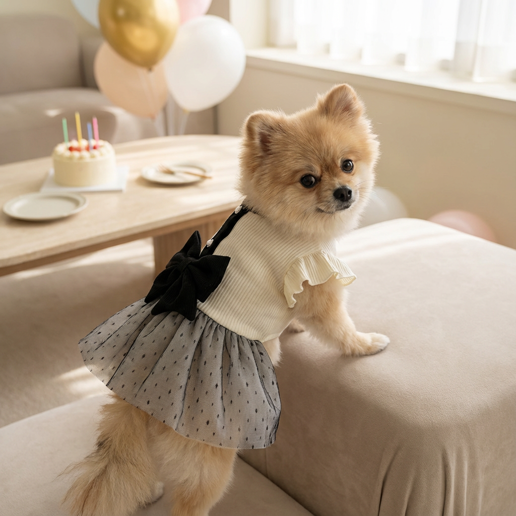 Elegant Pet Bow Dress