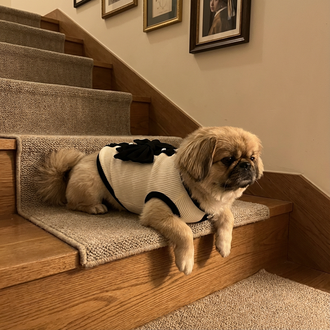 Elegant Pet Bow Dress