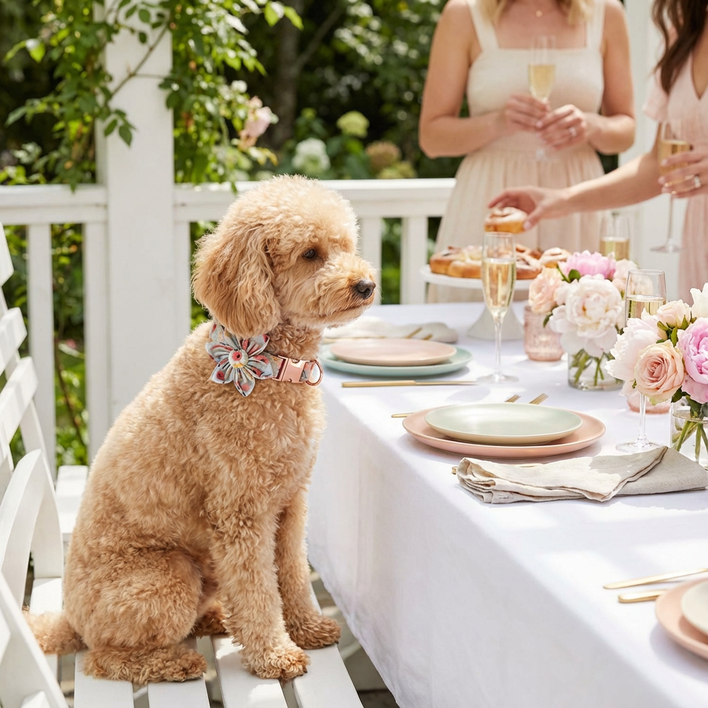 Floral Charm Detachable Dog Collar