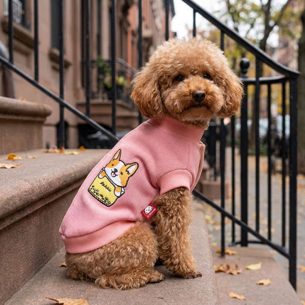Pearl Milk Tea Corgi Sweater