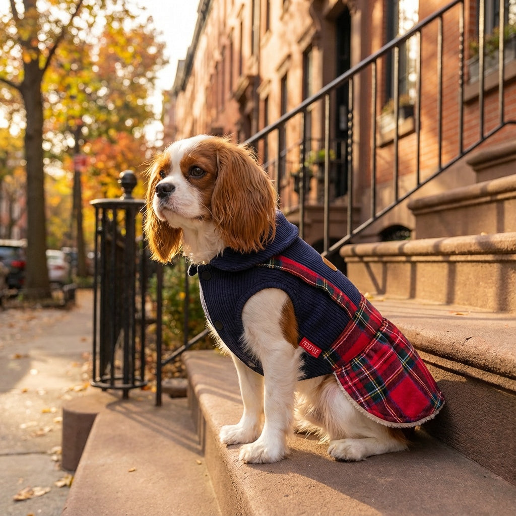 Going To College Plaid Dog Sweater Skirt